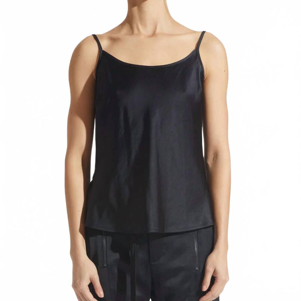 NEW SAINT ART elliot charmeuse cami in black